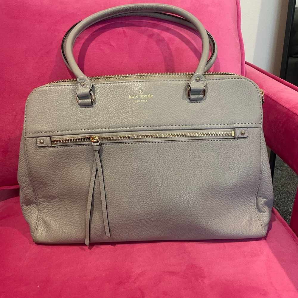 Kate Spade Gray Leather Handbag